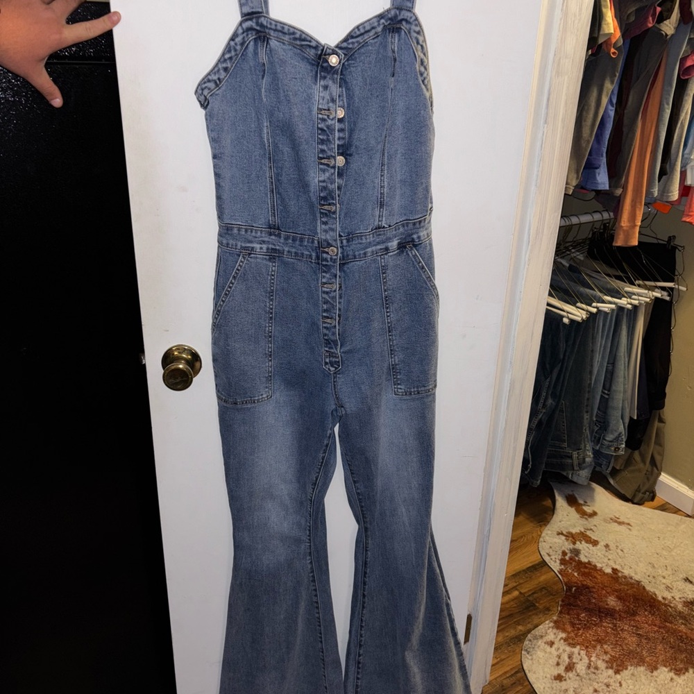 Rock & Roll Denim flare jumpsuit